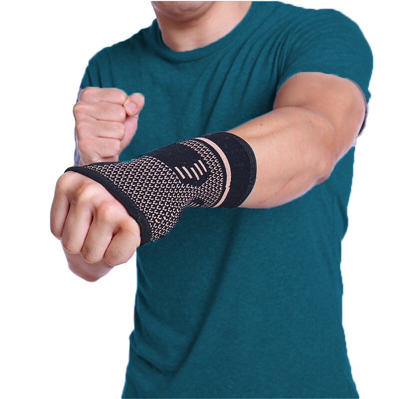 Copper Wrist Glove Palm Hand Support Arthritis Brace Sleeve Bandage