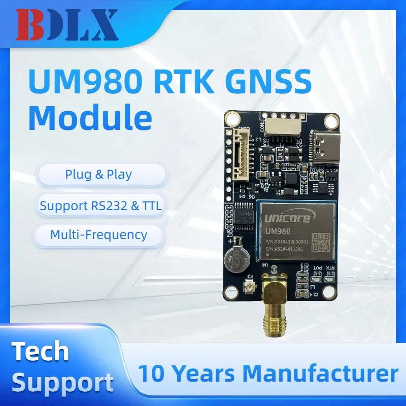 UM980 RTK GNSS Module Multi-Band GPS/BDS/GLONASS/Galileo for Drones Surveying Hi