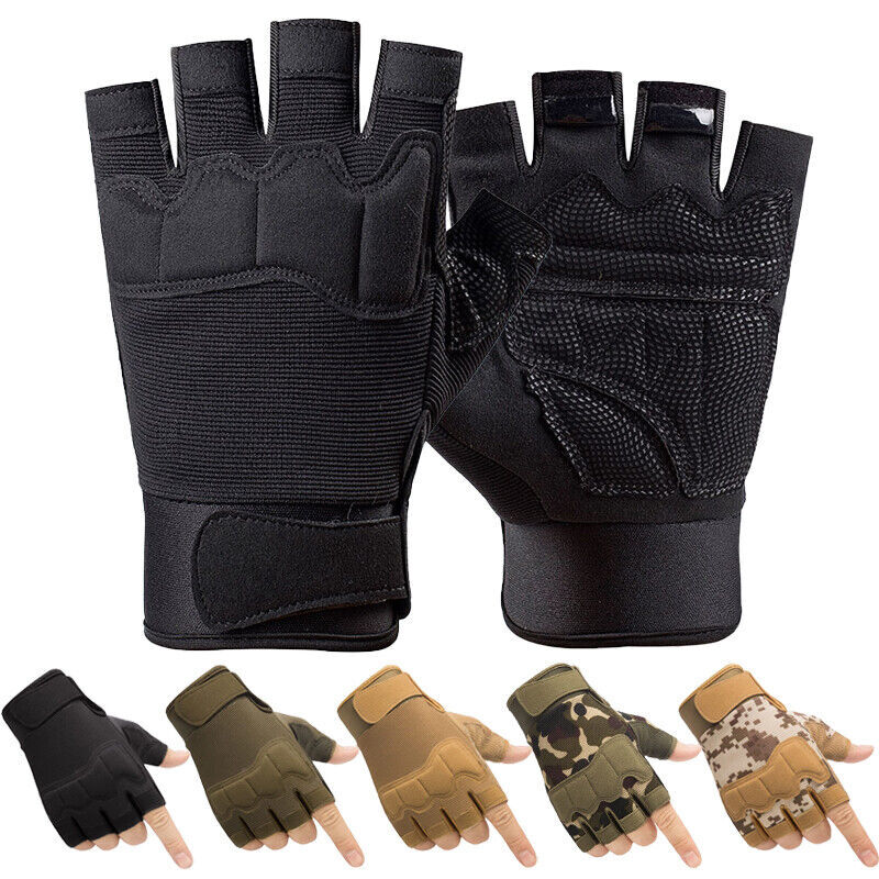 Gants Tactiques Sans Doigts Militaire Pour Tir RandonnÃ©E Escalade Camping Chasse