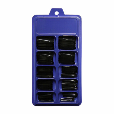 100Pcs/Set False Nail Tips Matte Full Cover Long Coffin Fake Nails Art Manicure