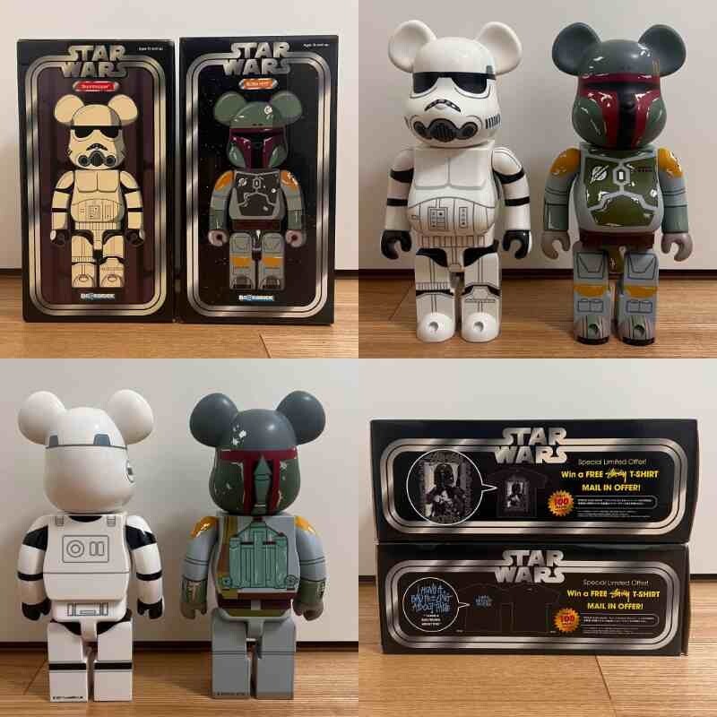 ベアブリック BOBA FETT Stormtrooper セット400 % USED