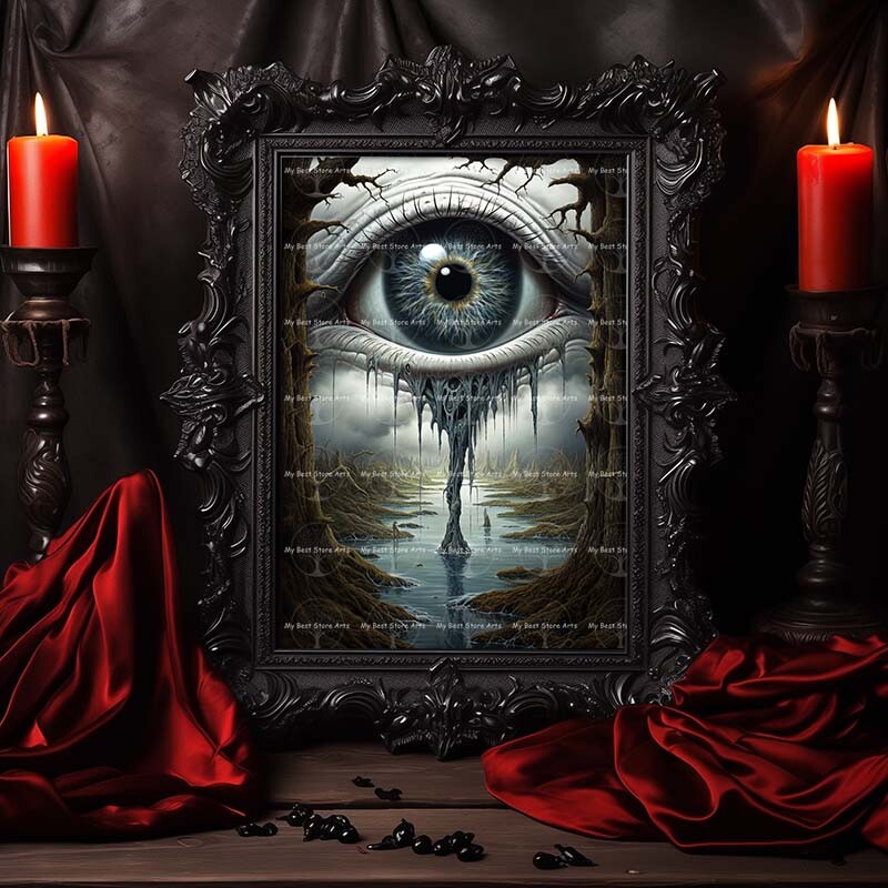 RIVER EYE SURREAL FANTASY ART PRINT GOTHIC WALL DECOR PHOTO PICTURE POSTER A329
