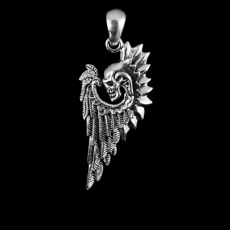 Pendentif En Argent â CrÃ¢Ne Avec Aile â