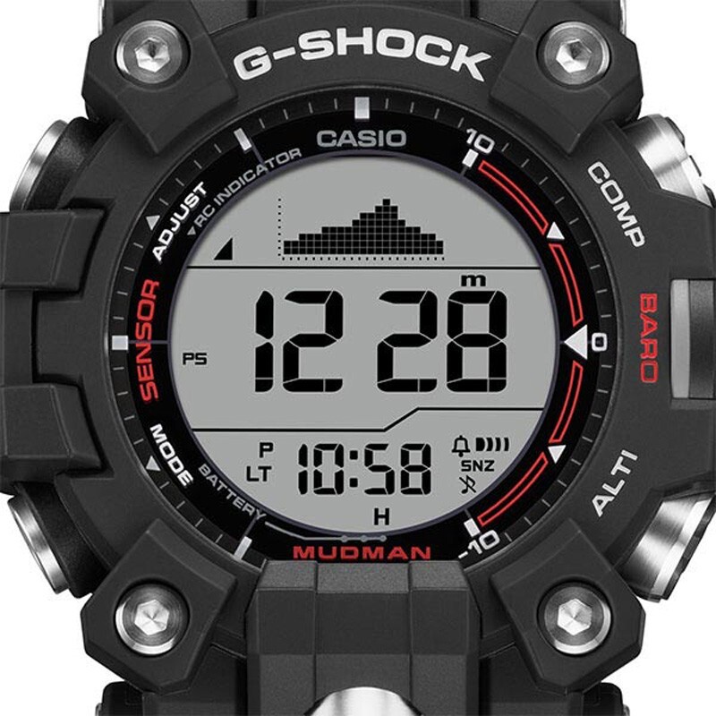 Pre-owned Casio G-shock Mudman Gw-9500-1jf Master Of Carbon Core Atomic Solar Men Watch