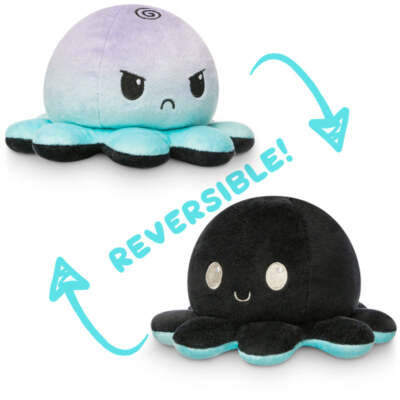 Teeturtle - the Original Reversible Octopus Plushie - Pastel + Black