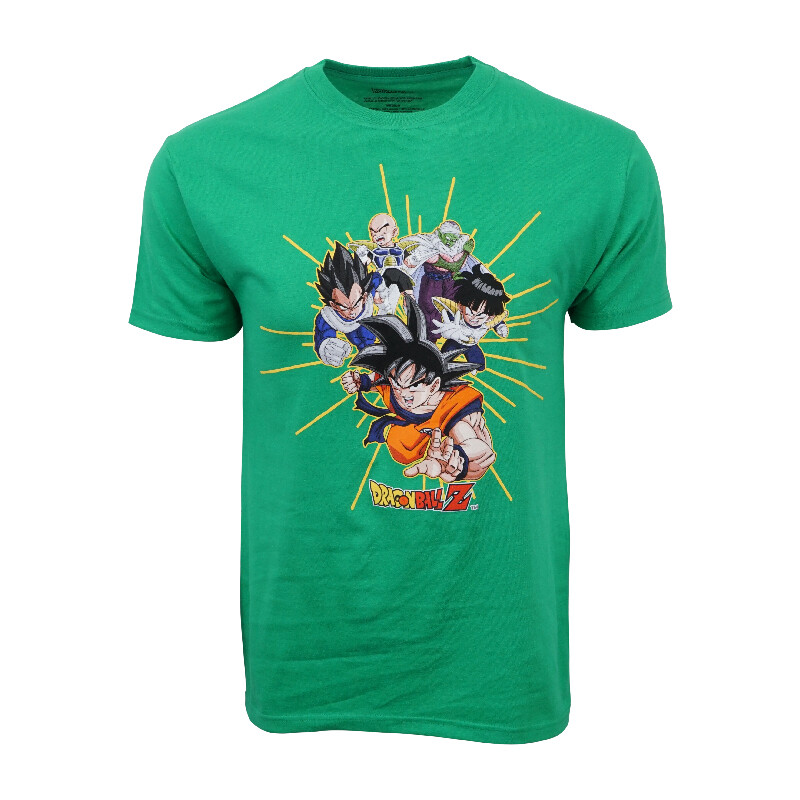 МУЖСКАЯ ЗЕЛЕНАЯ ФУТБОЛКА DRAGONBALL С ГРАФИКОЙ