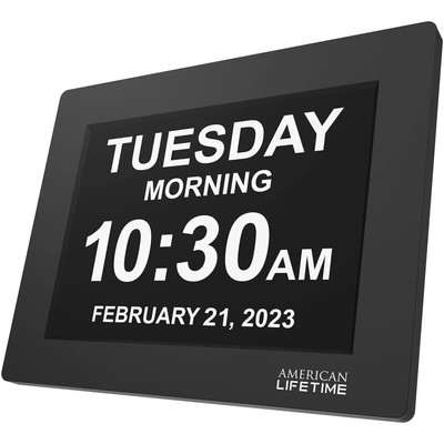 Newest Version Day Clock Extra Large Impaired Vision Digital Clock with Batt...