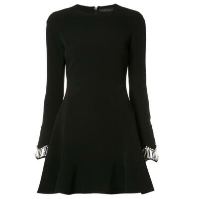 Pre-owned David Koma A-line Dress In Black