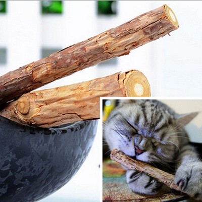 5pc Cat Cleaning Teeth Natural Catnip Pet Kitten Molar Toothpaste Stick Toy