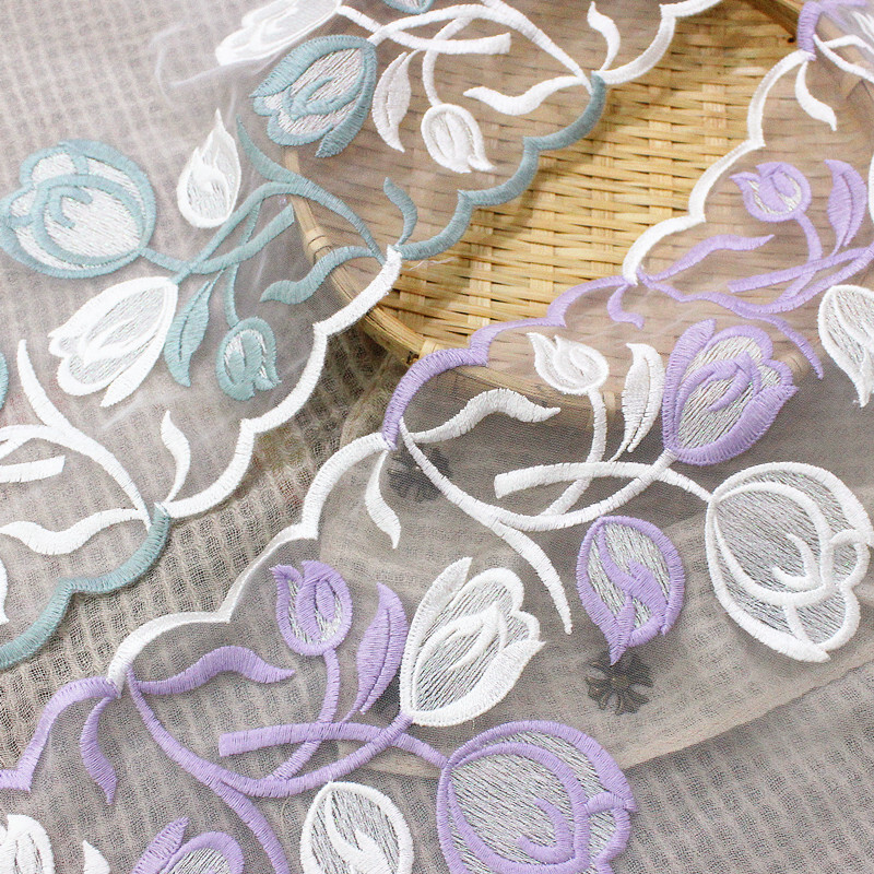 Lace Embroidered Fabric Trim Ribbon DIY Applique Lolita Ethnic Sewing Craft Trim