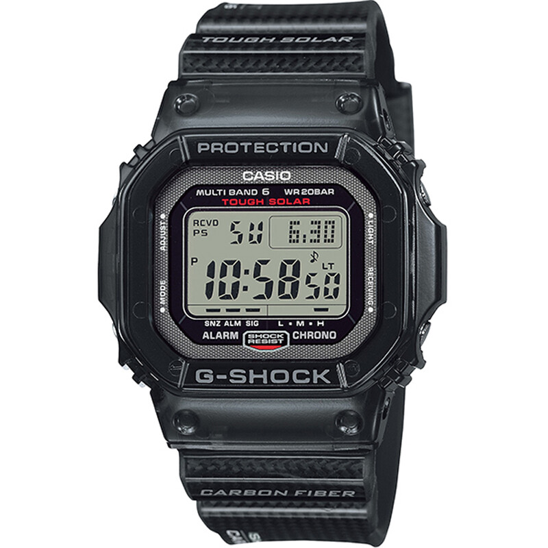 Pre-owned Casio G-shock Gw-s5600u-1jf Solar Radio Atomic Carbon Band Digital Men`s Watch