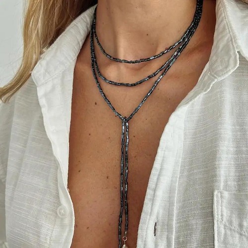 Vintage Geometrische Acryl Anhänger Kette Halskette Für Frauen Verstellbar