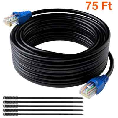 Outdoor Cat 6 Ethernet Cable Waterproof Network Internet Direct Burial 25 - 300f