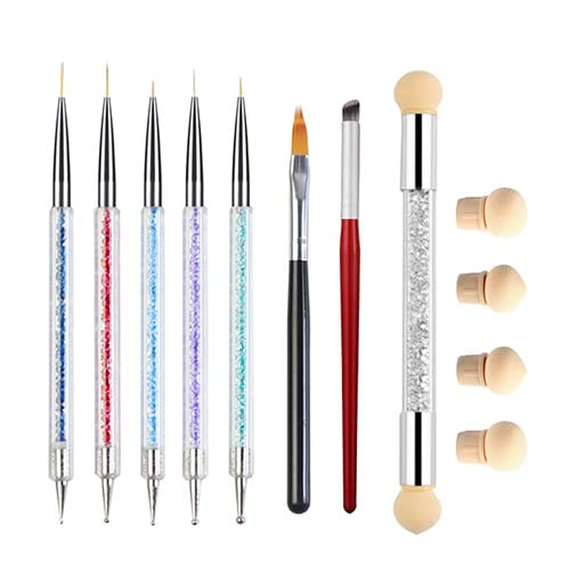 8PCS Nail Art Brushes Set Ombre Nail Brush Dotting Pen Nail Art Liner Brushes UV