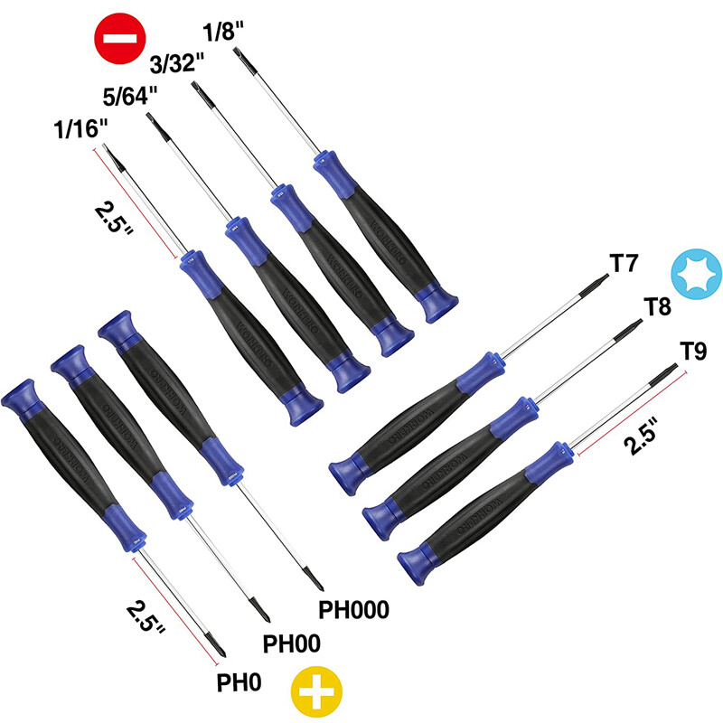 WORKPRO 10Piece Precision Screwdriver Set with Pouch Magnetic Screwdriver Repair