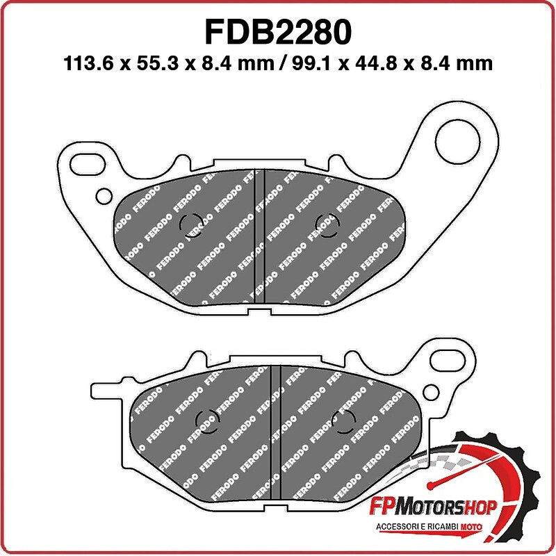 PASTIGLIE FRENI PER SCOOTER FDB2280EF YAMAHA X-MAX 125 ABS 18> ANTERIORE 300