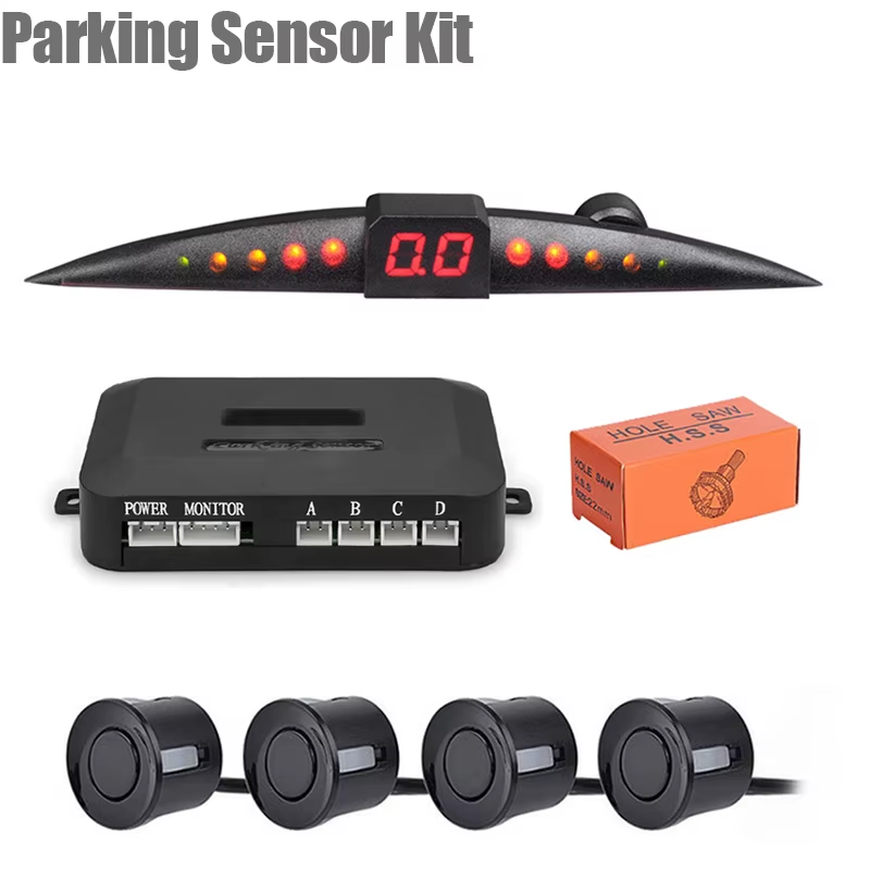 Parking Sensor Kit Car Parktronic LCD Display Beep Reverse Backup Radar Monitor
