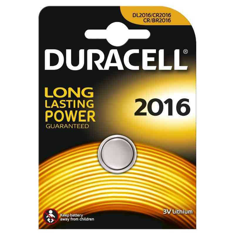 Confezione 1 Batteria Pila Duracell CR2016 DL2016 Bottone Litio 3V hsb