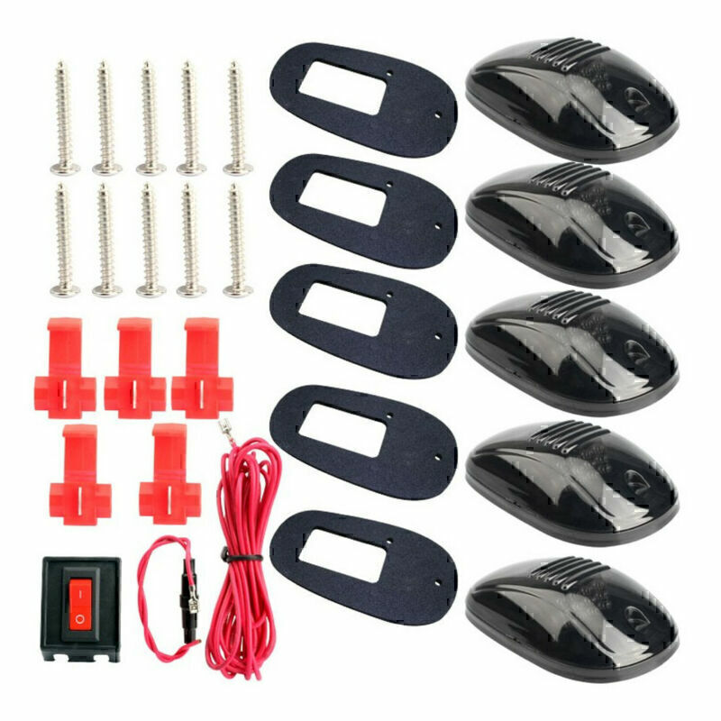5x 17 LED Amber Semi Truck Bus RV Roof Cab Marker Lights For Kenworth W900 T600