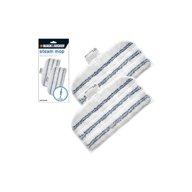 Lingettes Par 2  Fsmp20-Xj Pour Nettoyeur Vapeur Black Et Decker , Steam Mop