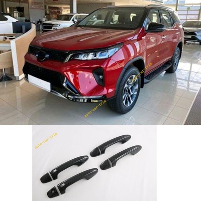 For 2024 Toyota Fortuner ABS Carbon Fiber Exterior Side Door Handle Cover Trim