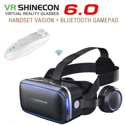 Virtual Reality Headset 360° VR 3D Glasses + Remote Gamepad...