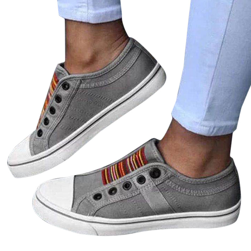 women's canvas slip on flats