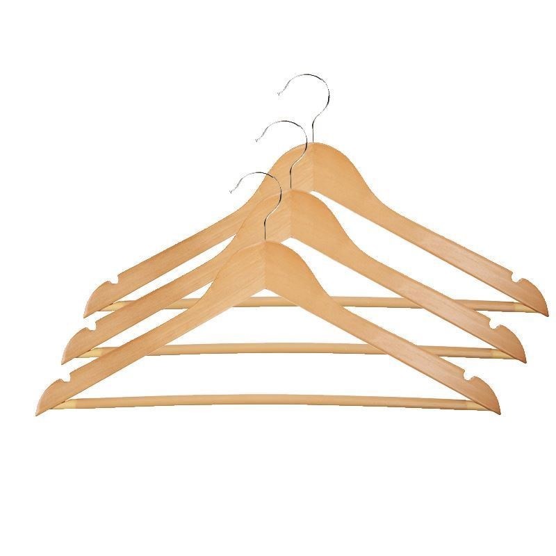 Set 3 Grucce Stampelle Appendiabito Legno Vestiti Pantaloni Giacche dfh