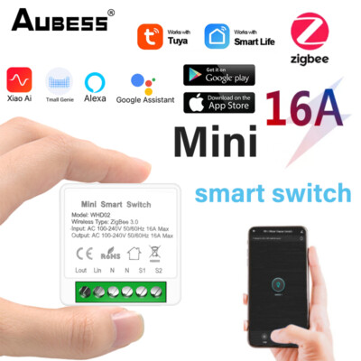 16A Tuya ZigBee Smart Switch Module Mini WiFi APP Remote.