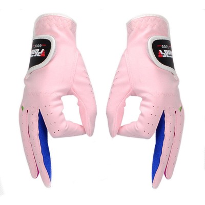 1 Pair PGM Children Golf Gloves Microfiber Cloth Anti-skid Particles Golf Gloves