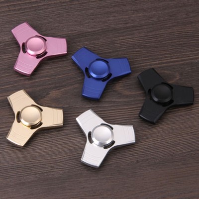 Aluminum Hand Spinner Tri Fidget Finger Fingertip Gyro Desk Toy EDC Kids Adult