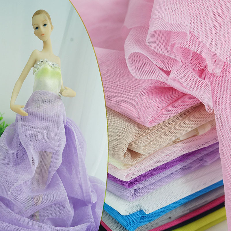 Gauze Fabric Material Plain Soft Cloth Eco DIY for Dress Curtain Mosquito Net