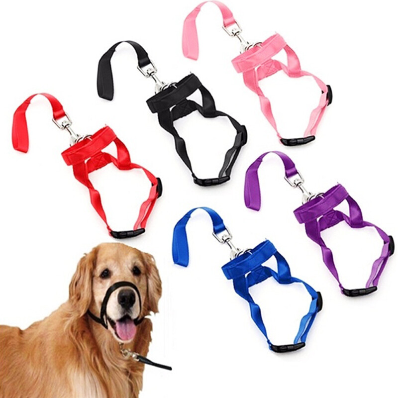 Mouth Leash For Dogs Weesiber No-Pull Dog Head Halter Padded