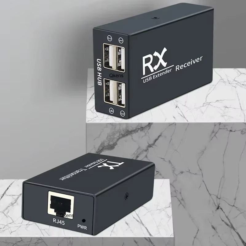 4 Ports USB 2.0 Extender Over Rj45 CAT6 Cable 120M 4 USB Hub Adapter for Laptop