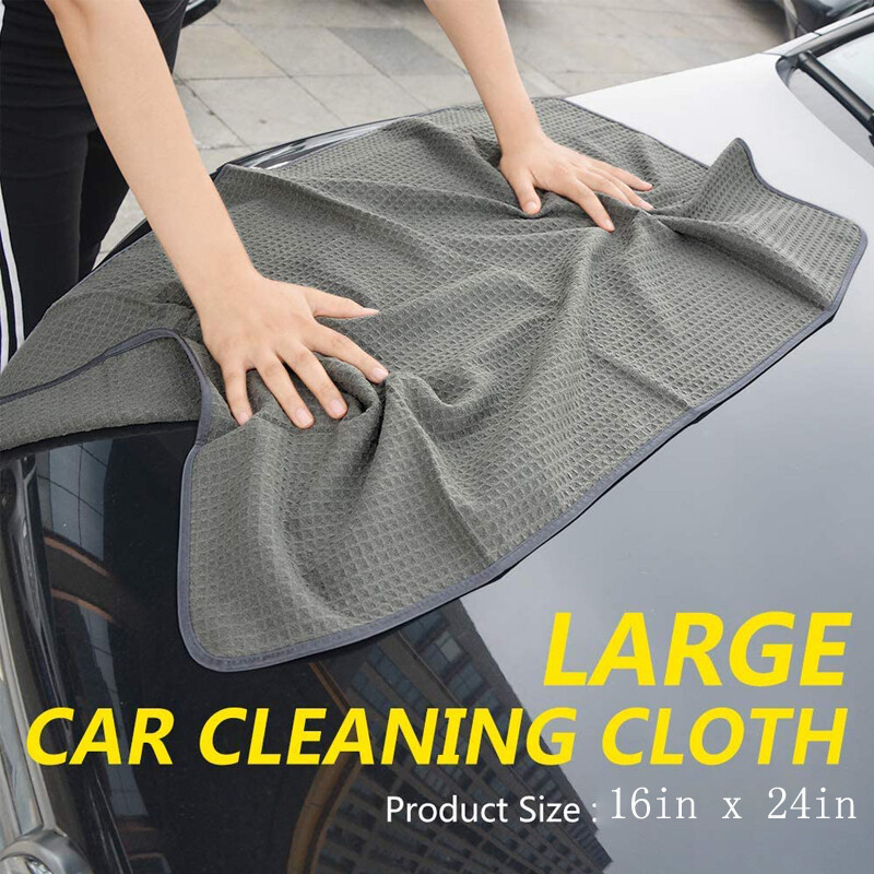 3 Pcs Microfiber Waffle Weave Glass Window Auto Home Cleaning Towel 24x16 inch