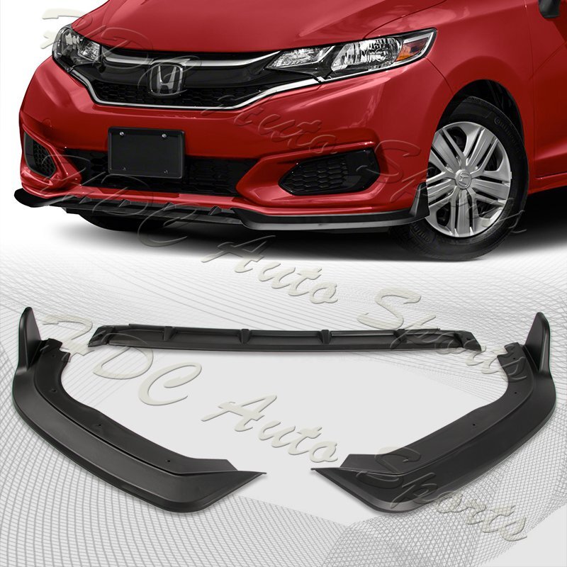 その他 M For 2018-2021 Honda Fit Unpainted Black Front Bumper Body