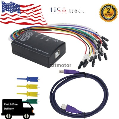 New 16 Channel Logic Analyzer USB 100M Sample Rate 16CH Version 1.1.34 1.2.10 US