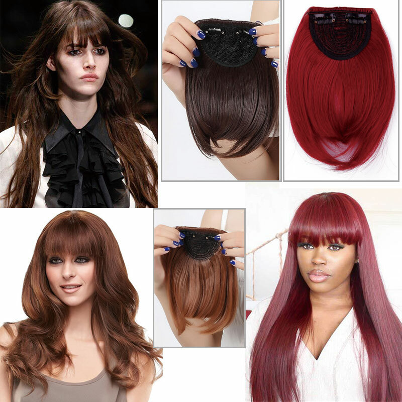 100% Real Fringe Clip In Bangs Hair Extension Front Bang Hair