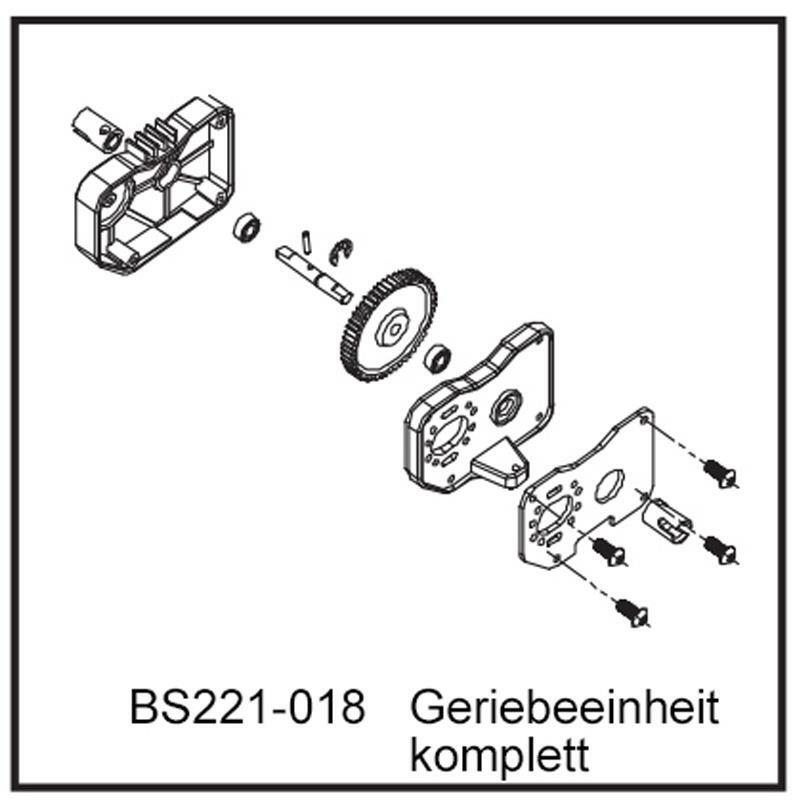 D-Power Getriebeeinheit komplett - BEAST BX / TX Buggy und Truggy