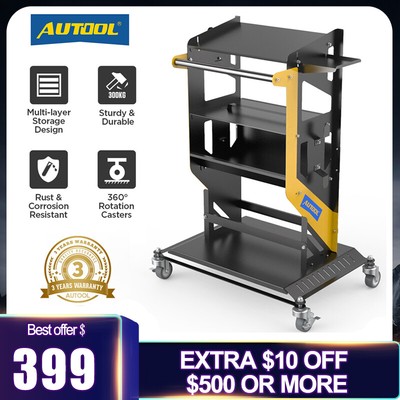 4 Tier Rolling Tool Cart Car Repair Diagnostic mechanics Storage Holders Trolley