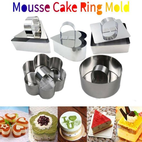Metall kleine Kuchenringe Mousse Gebäck Kuchen Dekoration Mini Backring Form