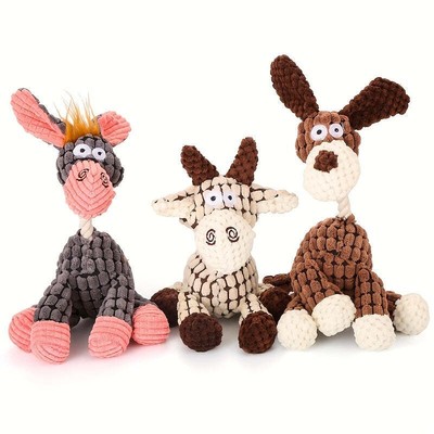 Pack For Puppy, Cute Soft Durable Stuffed Animal Plush Dog Chew