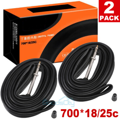 2-10Pack 700c Road Bike Tube 700x23c to 25c 60mm Presta Vlave Bicycle Inner Tube