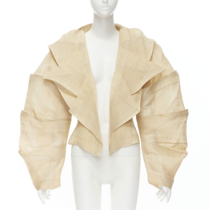 ISSEY MIYAKE リネン ‘91 ISSEY MIYAKE 1991 Vintage Runway Dinosaur architectural