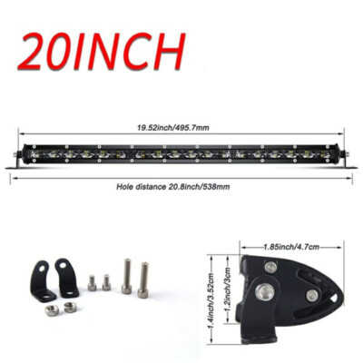 Slim 8'' 14'' 20'' 26 32'' LED Work Light Bar Spot Flood Fog Driving ATV SUV Offroad