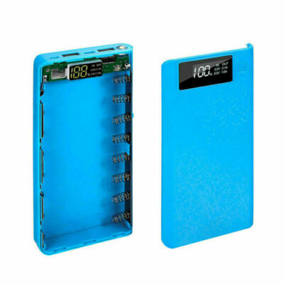 Dual USB Power Bank Case 8*18650 Battery Charger Box DIY Shell Kit LED Display