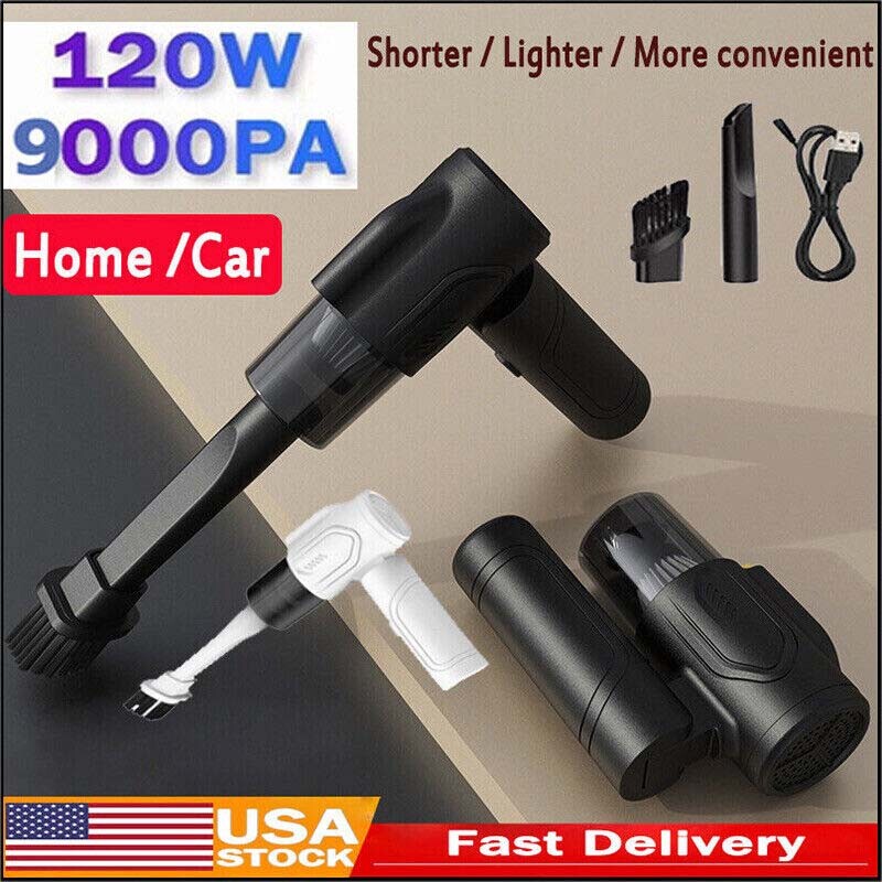 Wireless Vacuum Cleaner Car Handheld Vaccum Mini Power Suction USB Rechargeable
