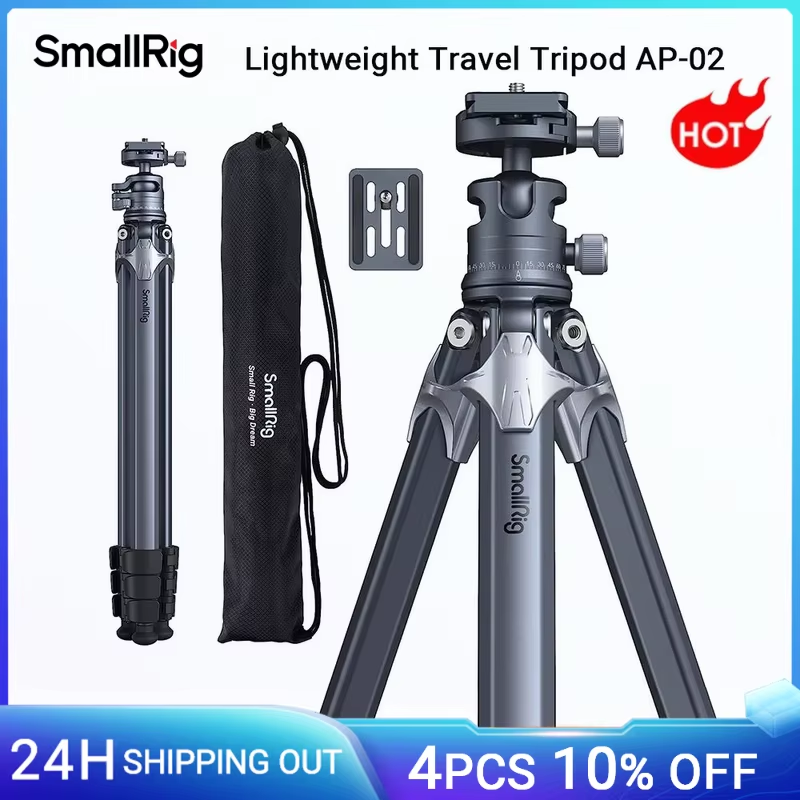 Lightweight Travel Tripod AP-02 with Compact Structure 360° Ball Head Quick Rele
