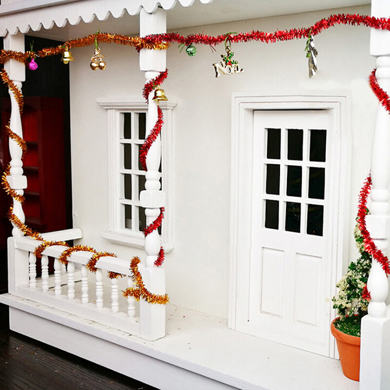 112 Puppenhaus Miniatur DIY dekorative Streifen für Puppenhaus Weihnachten ub