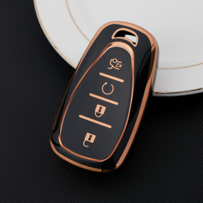 For Chevrolet Malibu Equinox 4 Button TPU Remote Smart Key Fob Case Cover Shell